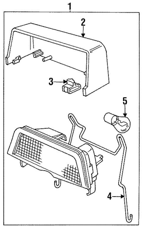 High Mounted Stop Lamp for 1995 Volvo 850 #1