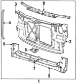 4797125 - Cooling System: Support Assembly for Chrysler: Town &amp; Country | Dodge: Caravan, Grand Caravan Image