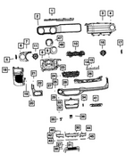 7FS801A8AB - Interior Trim: Headlamp Switch Bezel for Mopar Image