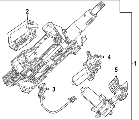 Steering Column Assembly for 2022 Chevrolet Silverado 1500 LTD #1