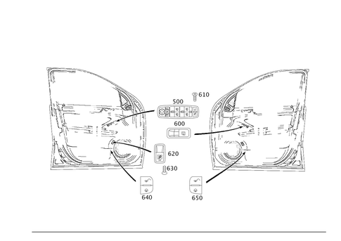 Switch in Front Door Lining for 2011 Mercedes-Benz GL550 #0