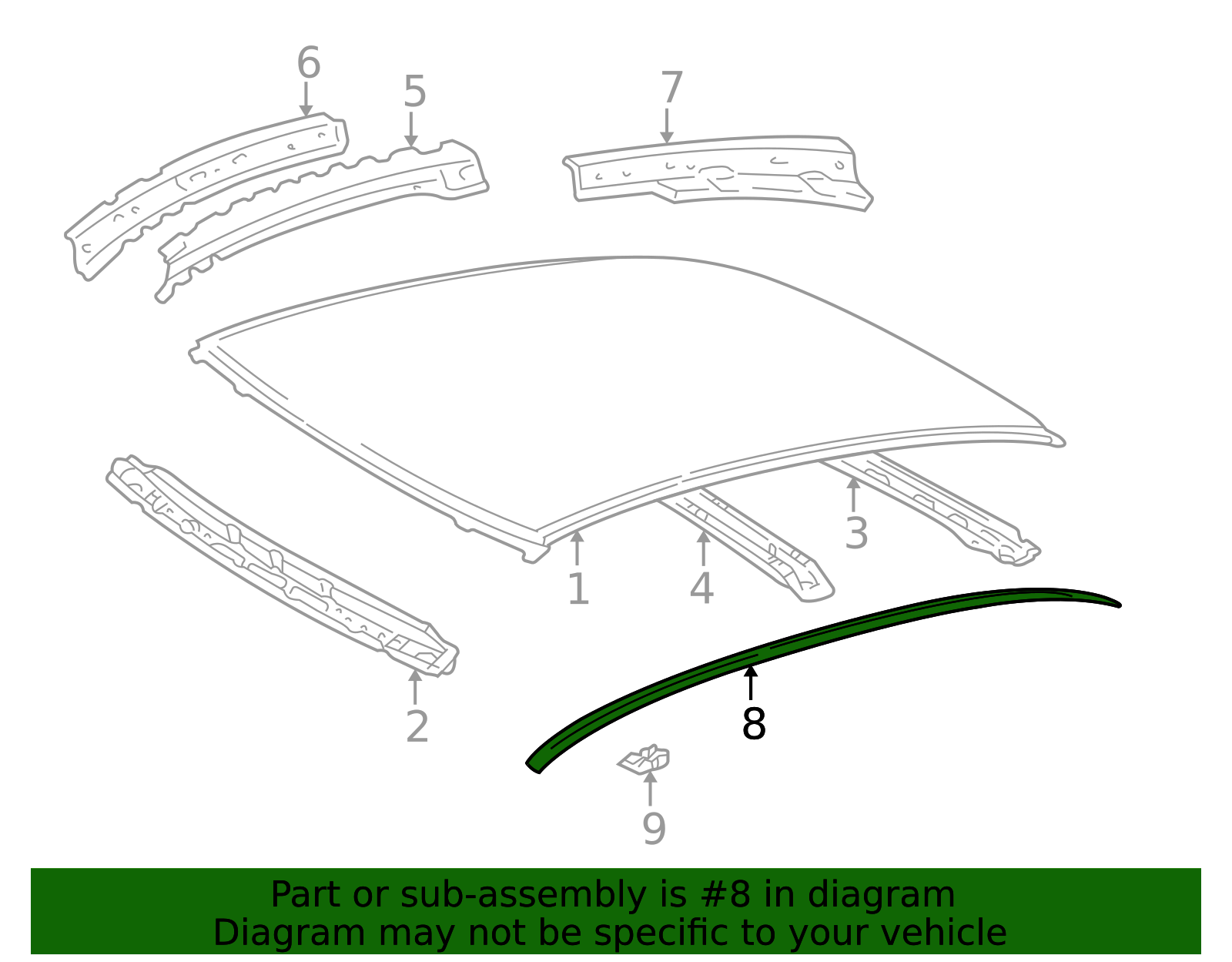 75552-52020 - Roof Molding 2000-2005 Toyota Echo | Norm Reeves Toyota ...