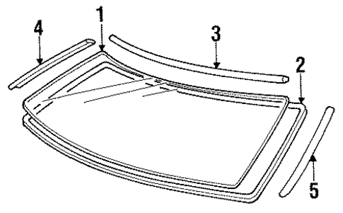 Glass - Windshield for 1991 Dodge Colt #0