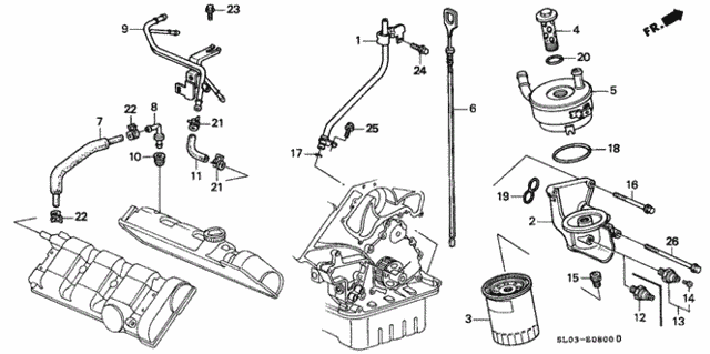 Oil Cooler - Oil Filter for 1997 Acura NSX #0