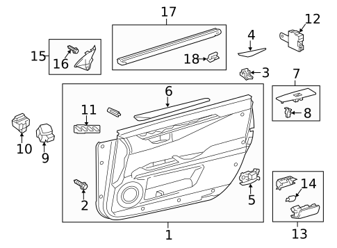 Front Door for 2017 Lexus ES350 #2