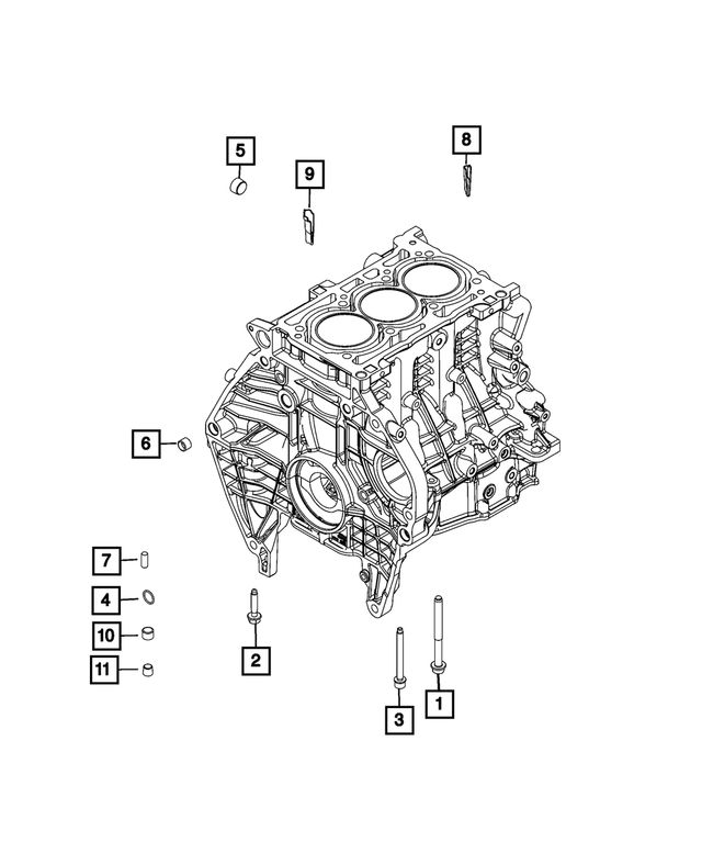 68440223AA - 1.0L Turbo; Engine: Special Head Bolt for Mopar Image