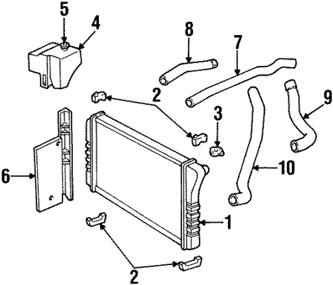 Radiator & Components for 1995 Chevrolet Impala #1