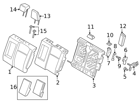 Rear Seat Components for 2018 Ford EcoSport #0