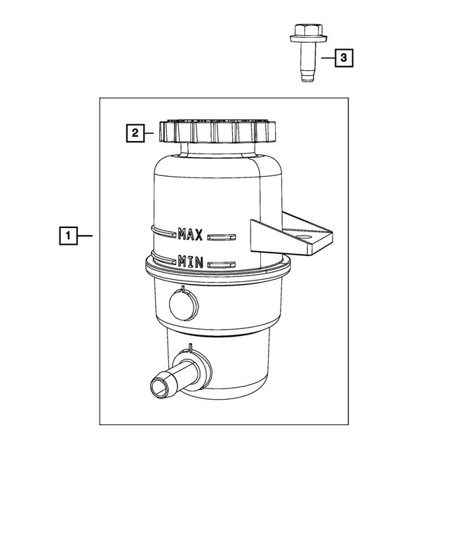 68242956AA - : Power Steering Reservoir Cap for Mopar Image