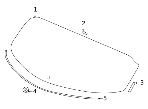 Glass - Lift Gate for 2023 Acura MDX #0