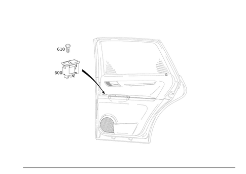 Switch Rear Door Lining for 2009 Mercedes-Benz ML320 #0