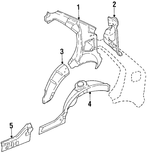 Inner Structure for 1993 Subaru Justy #1