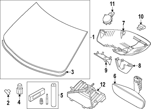 Glass - Windshield for 2026 Volvo EC40 #0
