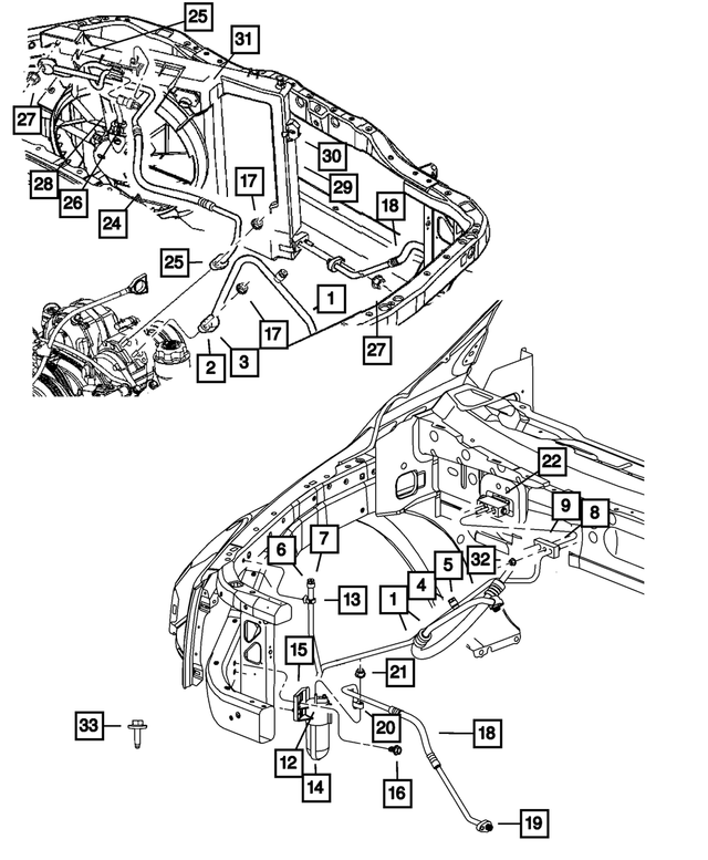 68033623AA - : A/C Suction And Liquid Line for Mopar Image