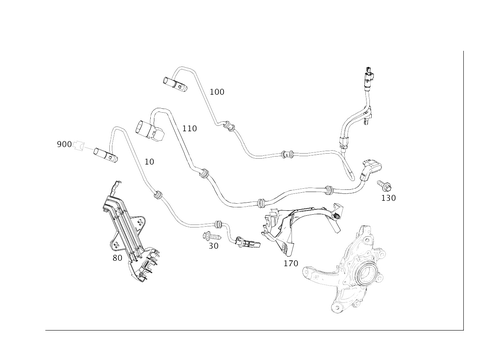 Rear Axle Wiring for 2011 Mercedes-Benz S63 AMG #0