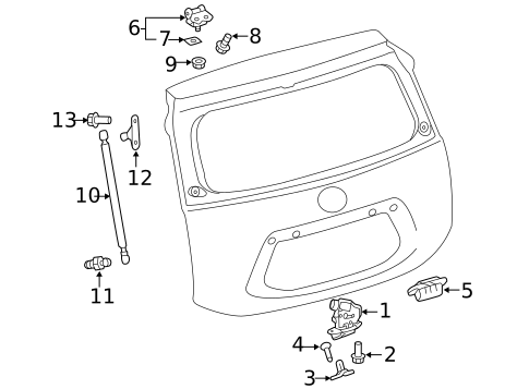 Liftgate for 2014 Toyota Prius C #0