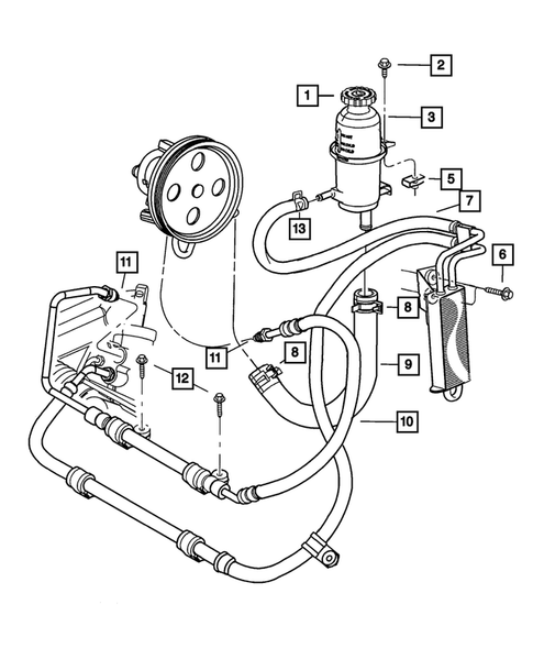 Power Steering Hoses for 2009 Jeep Liberty #2