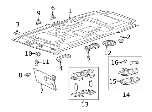 Interior Trim - Roof for 2010 Ford Flex #0