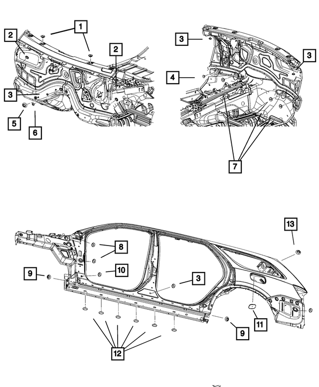 55276486AA - Body Sheet Metal Except Doors: Drain Plug for Mopar Image image
