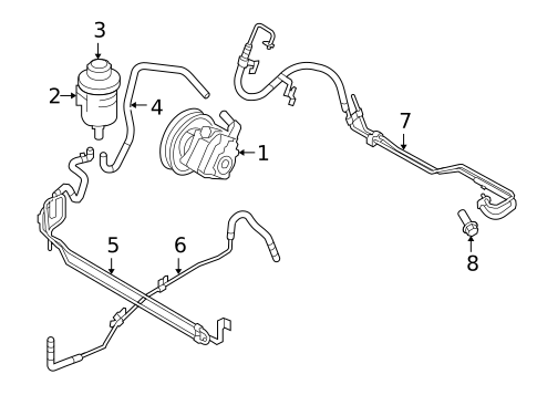 Pump & Hoses for 2010 Volvo S80 #0
