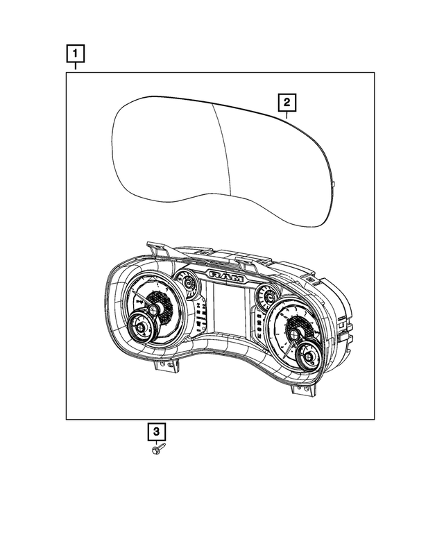 68525485AB - : Instrument Panel Cluster for Mopar Image