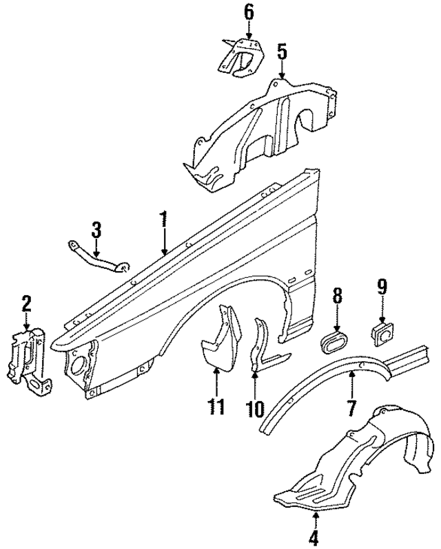 6311358A30 - Body: Fender for Nissan: Sentra Image