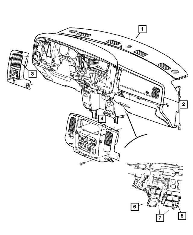 « 1CX301J8AA – Air Conditioning &amp; Heater : Air Sortie, Côté Droit pour Mopar Image »