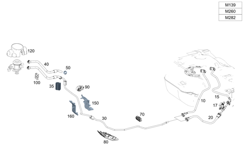 Fuel Lines, Gasoline Vehicles for 2026 Mercedes-Benz CLA45 AMG S #0