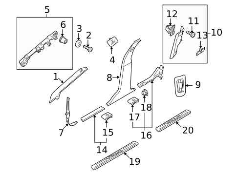 Interior Trim - Pillars for 2008 Volvo XC70 #0