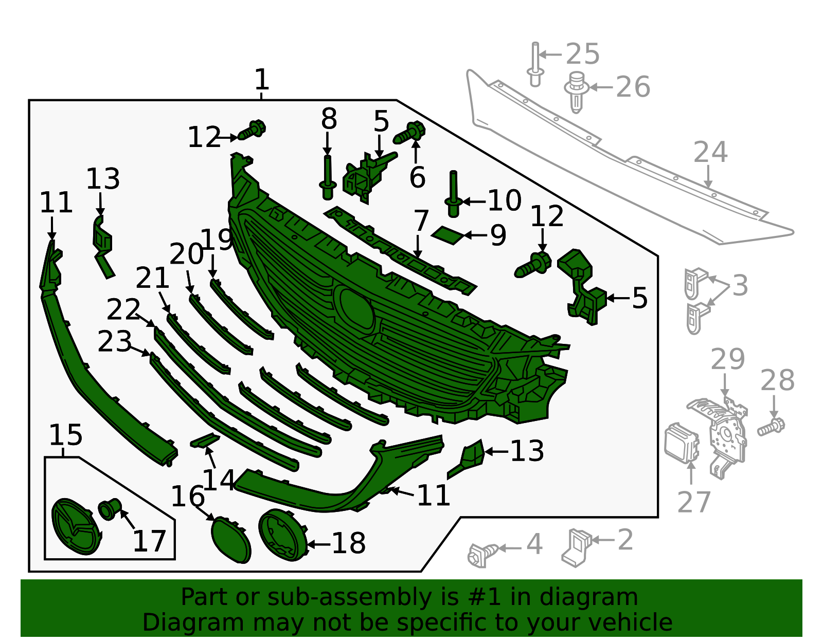 TN39-50-710C - Grille Assembly 2019-2023 Mazda CX-9 | Mazda-Parts