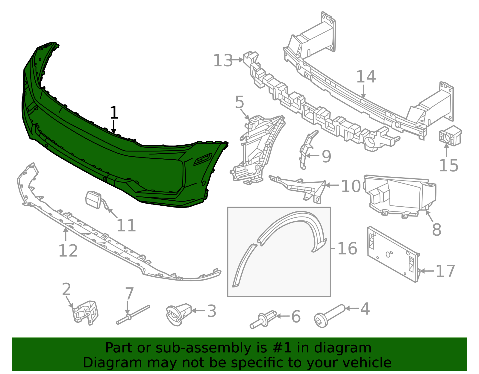 2024-2026 Porsche Cayenne Bumper Cover 9Y0-807-217-AJ-G2X | OEM