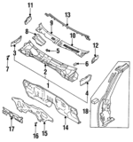 6685060U01 - Body: Air Inlet Cover for Infiniti Image