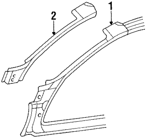 Hinge Pillar for 2000 Chrysler Cirrus #0