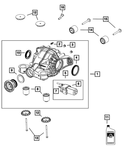 Rear Axle: Housing, Differential and Vent for 2024 Dodge Durango #2