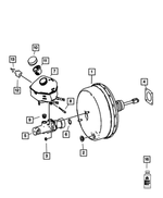 68013551AA - Brakes: Power Brake Booster for Mopar Image