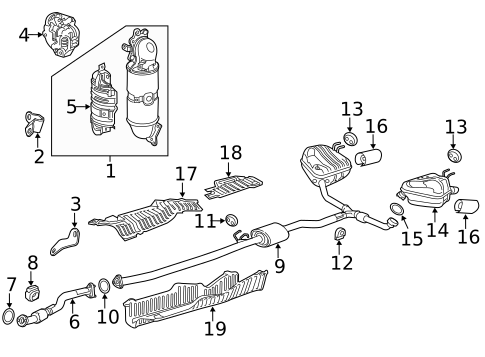 Exhaust Components for 2020 Honda CR-V #0
