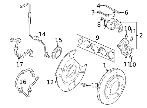 Brake Components for 2004 Suzuki XL-7 #1