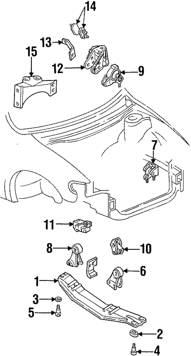 XF5Z6028BA - : Engine Mount Support Bracket for Ford Image