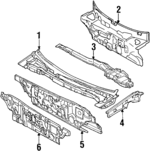 MB959306 - : Cowl Top Panel for Mitsubishi: Eclipse Image
