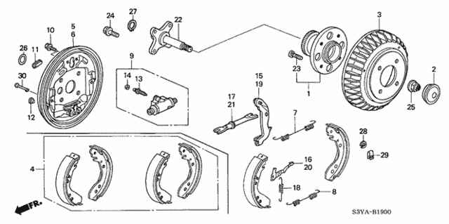 Rear Brake (Drum) for 2005 Honda Insight #0