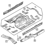55396987AL - Body Sheet Metal Except Doors: Front Floor Pan for Mopar Image