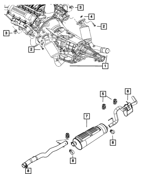 Exhaust System for 2010 Dodge Dakota #0