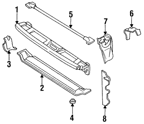 Radiator Support for 1993 Porsche 928 #0
