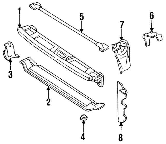 92850103303GRV - Cooling System: Upper Tie Bar for Porsche Image