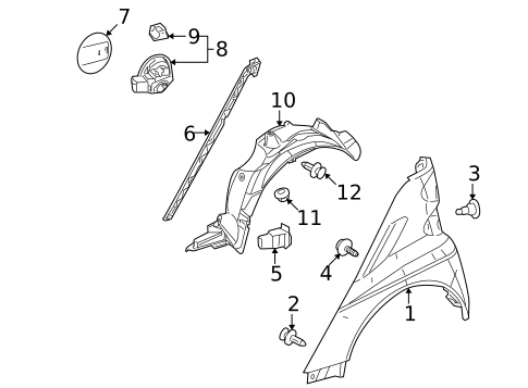 Quarter Panel & Components for 2009 Smart Fortwo #0