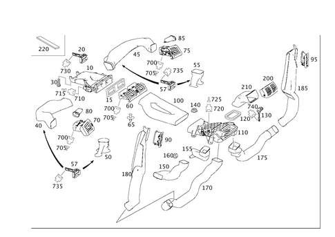 Air Ducting for 2008 Mercedes-Benz R320 #0