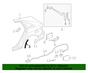 2009-2015 Toyota Venza Side Body Trim Protector 58748-0T010 | OEM Parts ...