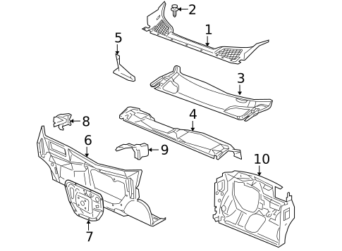 Cowl for 2008 Chevrolet Uplander #0
