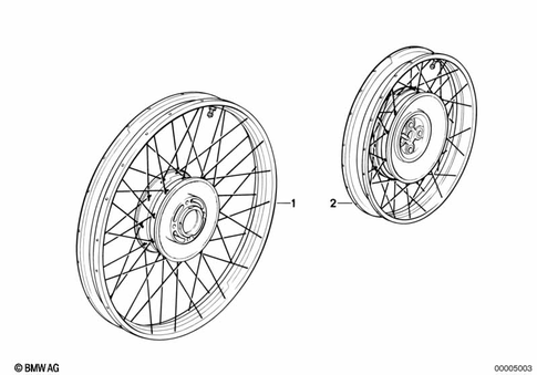 Wheels with Bearings for 2003 BMW-Motorrad R 1200 C Independent #5