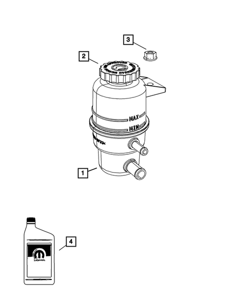 Power Steering Pump and Reservoir for 2010 Chrysler Town & Country #0